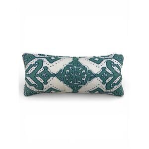 D.V. Kap Home Throw Pillow Green Emerald Demarco Linen Blend Feather 19X8.5